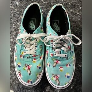 Vans Limited Edition Cats Pool Party Vibes Canvas Low Top Sneaker Shoes Size 8